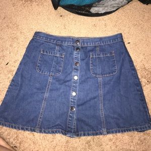 dark jean button skirt (Urban outfitters)
